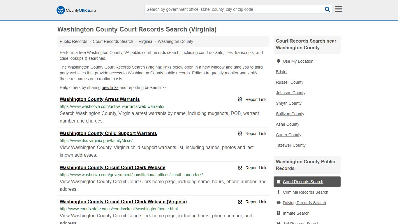 Court Records Search - Washington County, VA (Adoptions ...