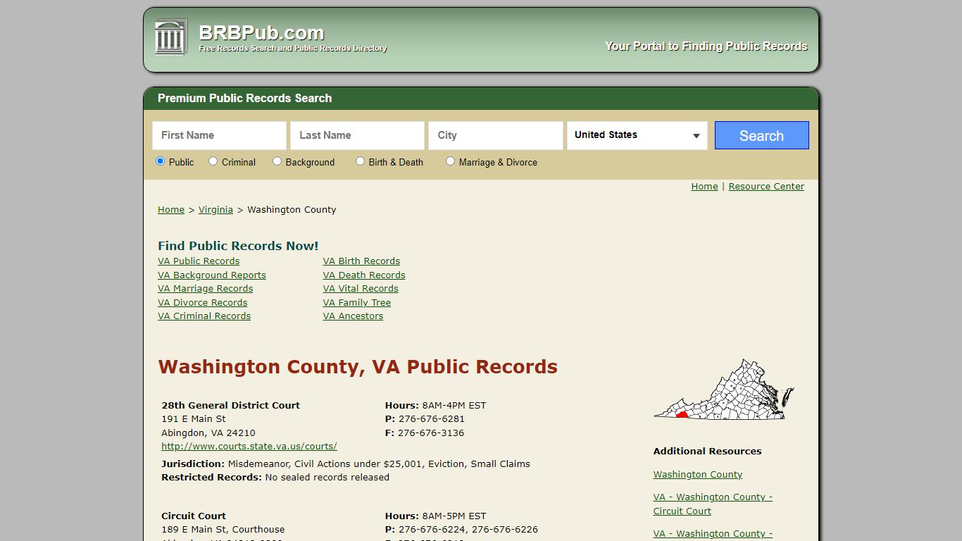 Washington County Public Records | Search Virginia ...
